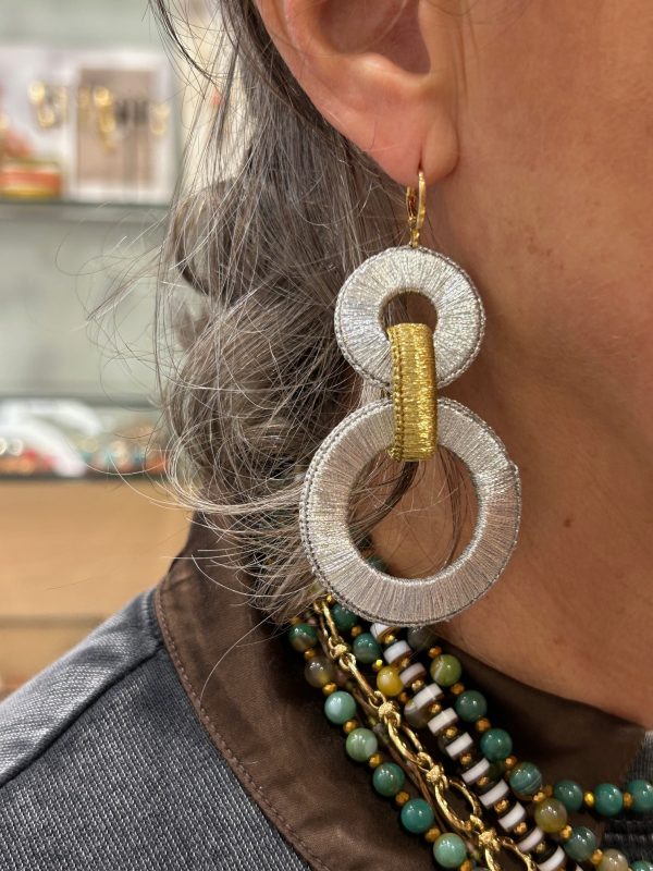 Boucles d'oreilles BILLIE argent / doré – Image 2