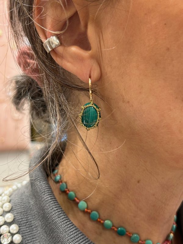 Boucles d'oreilles MYMY Malachite – Image 2