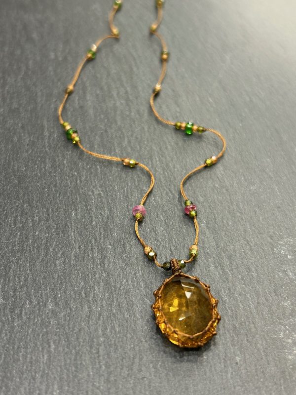 Collier TIBETAN Honey Quartz