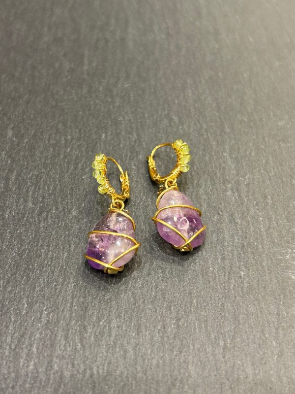 Boucles d'oreilles TAO Améthyste