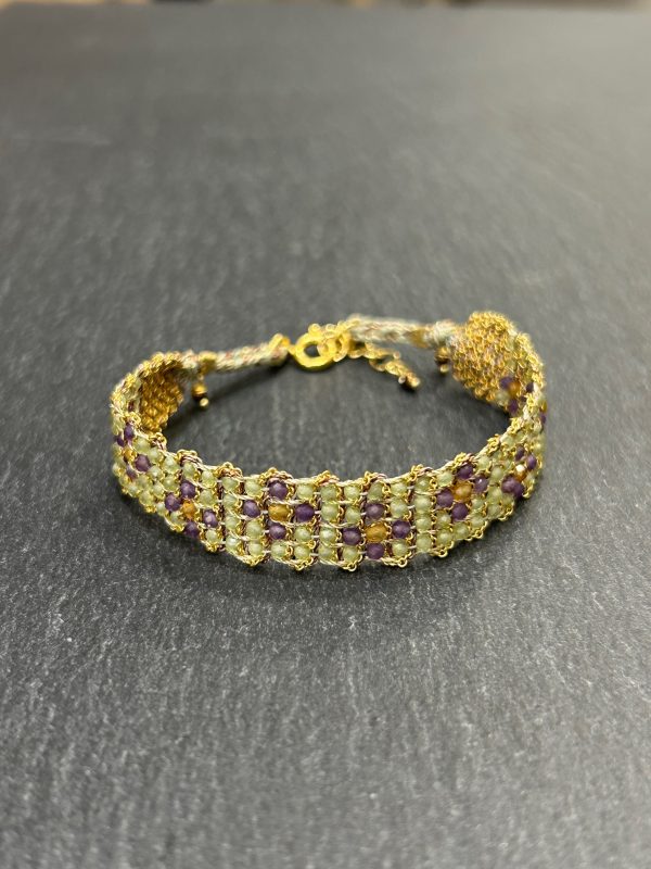 Bracelet JAIPUR Péridot / améthyste / tourmaline