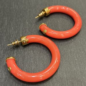 Boucles d'oreilles Caftan Corail