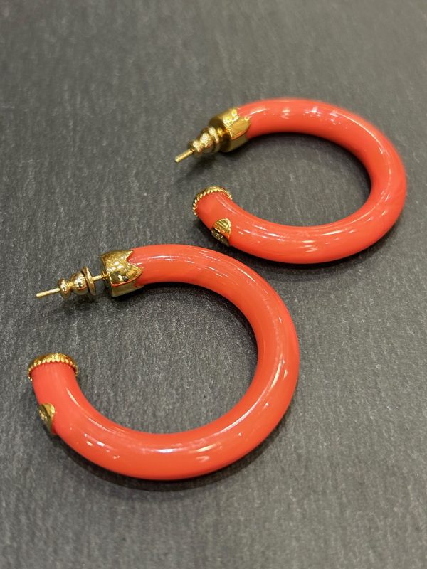 Boucles d'oreilles Caftan Corail