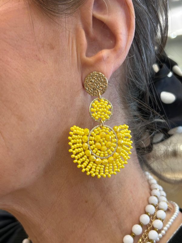 Boucles d'oreilles CANCUN Jaune – Image 2