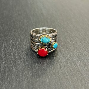 Bague J917 Gorgone / Turquoise