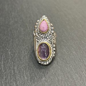 Bague J942 Améthyste / Charoite