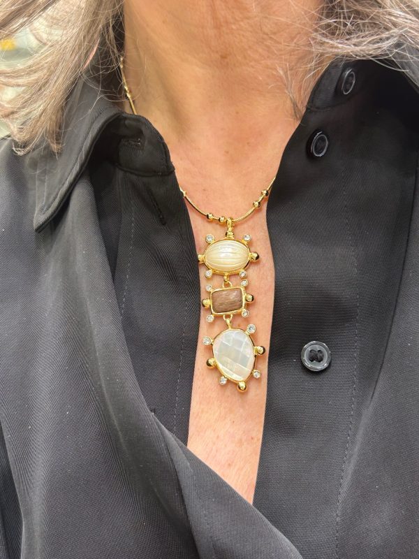 Collier Tiki Nacre/ Bois de rose – Image 3