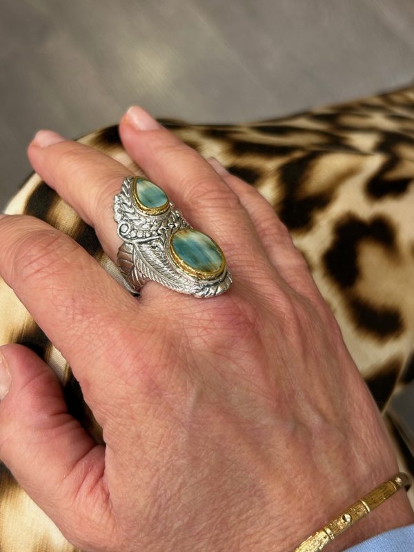 Bague J942 Coquillage vert – Image 3