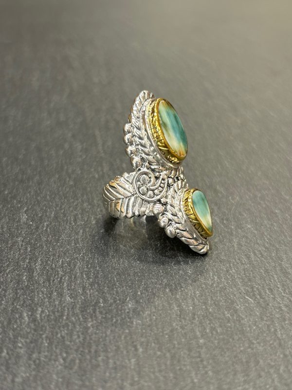Bague J942 Coquillage vert – Image 4