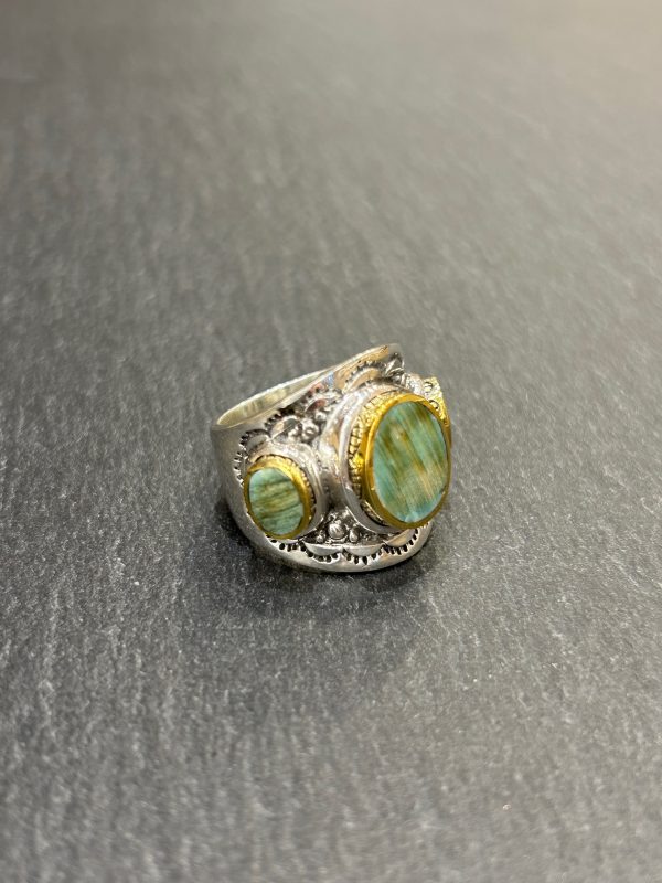 Bague J943 Coquillage vert – Image 4