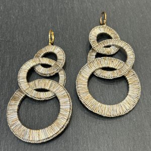Boucles d'oreilles PLUME GM Dorée / Argent