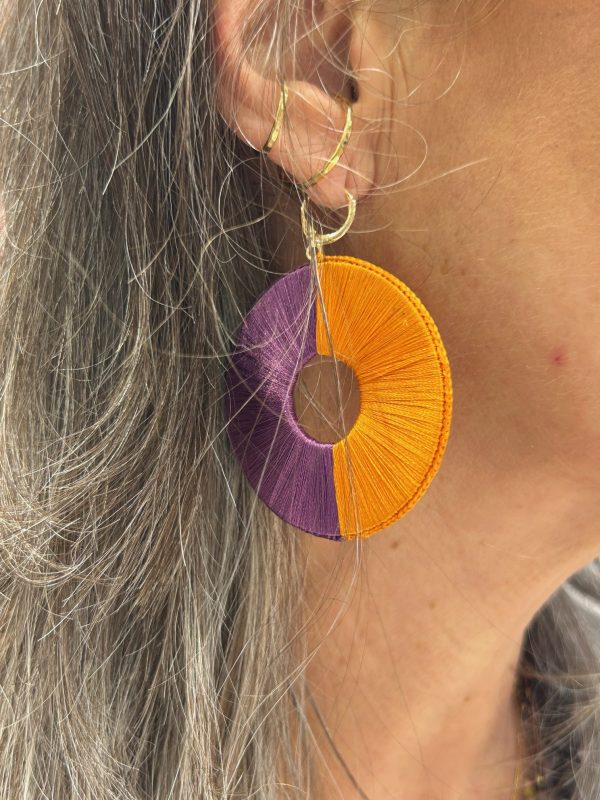 Boucles d'oreilles LUNA  Orange / Violet – Image 2