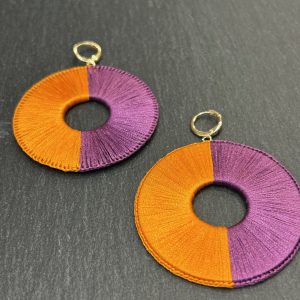 Boucles d'oreilles LUNA  Orange / Violet