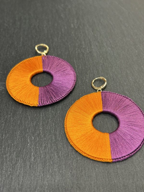 Boucles d'oreilles LUNA  Orange / Violet