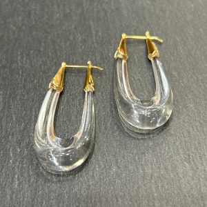 Boucles d'oreilles ECUME Transparente
