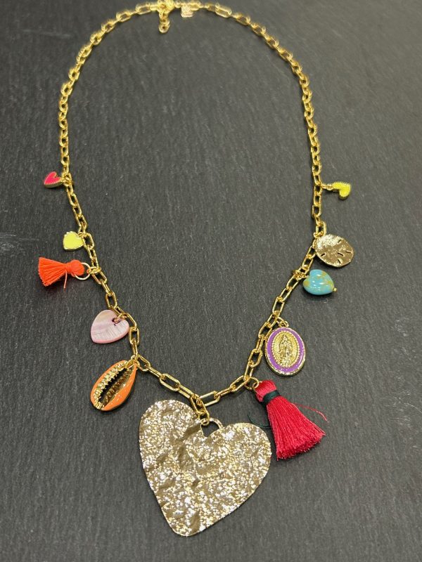 COLLIER GRIS GRIS COEUR - ASTREE