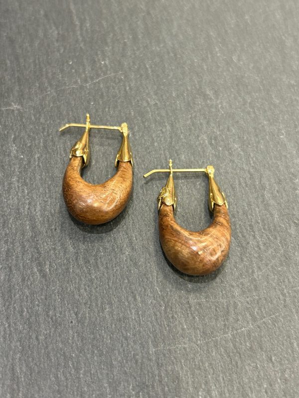 Boucles d'oreilles ECUME Bois