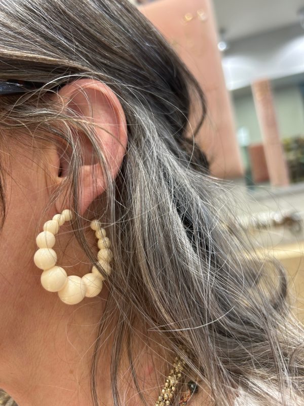 Boucles d'oreilles ANDY Ivoire – Image 3