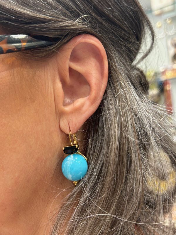 Boucles d'oreilles  DECALCIA Turquoise – Image 3