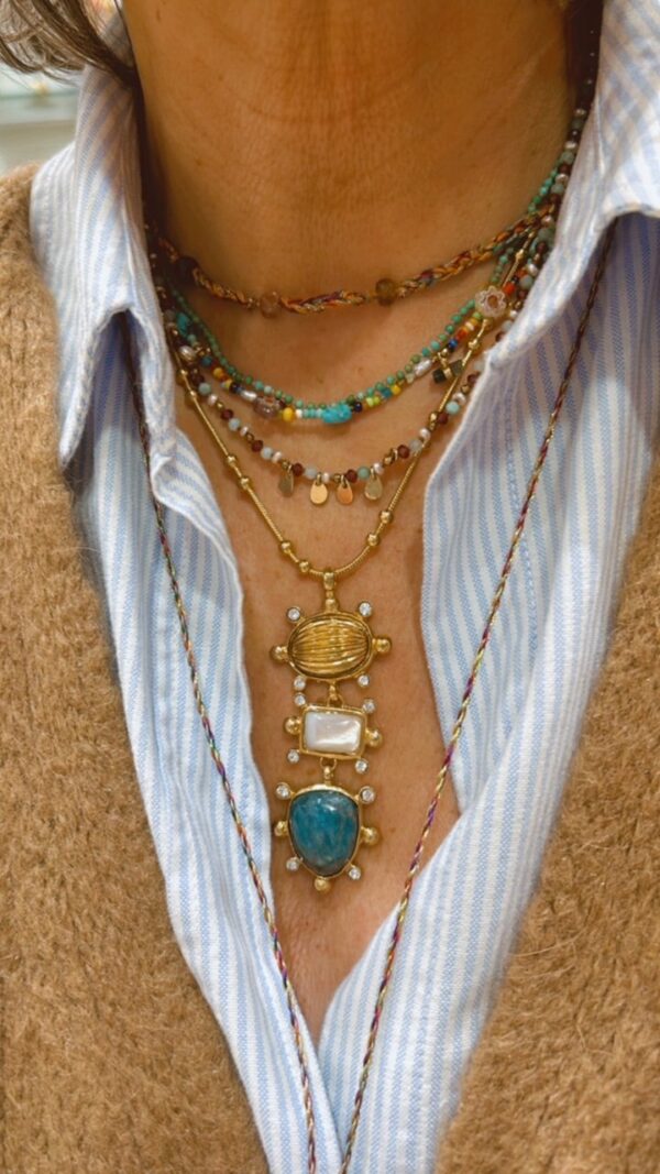 Collier Tiki Nacre/Apatite – Image 2