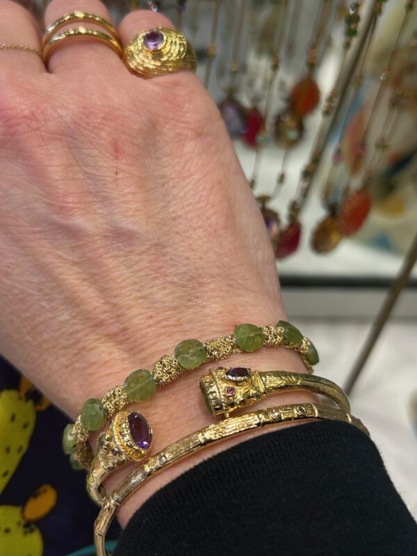 Bracelet CHANDRA Grenat vert – Image 3