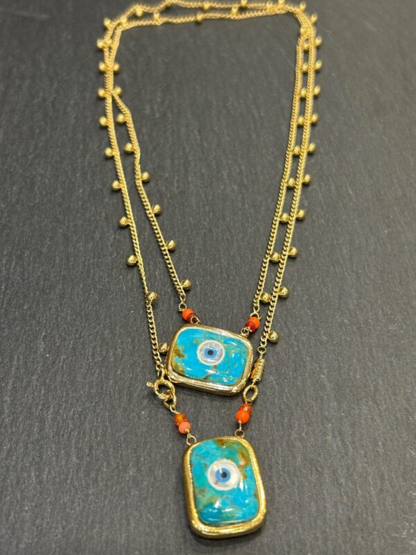 Collier SCAPULAIRE Turquoise