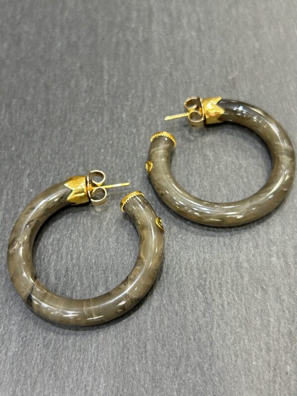 Boucles d'oreilles CAFTAN Kaki