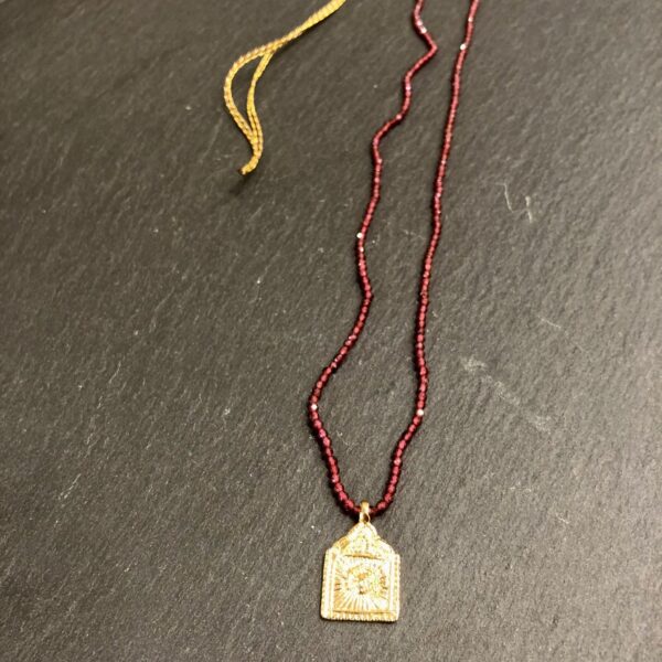 Collier MINI TAPA Grenat