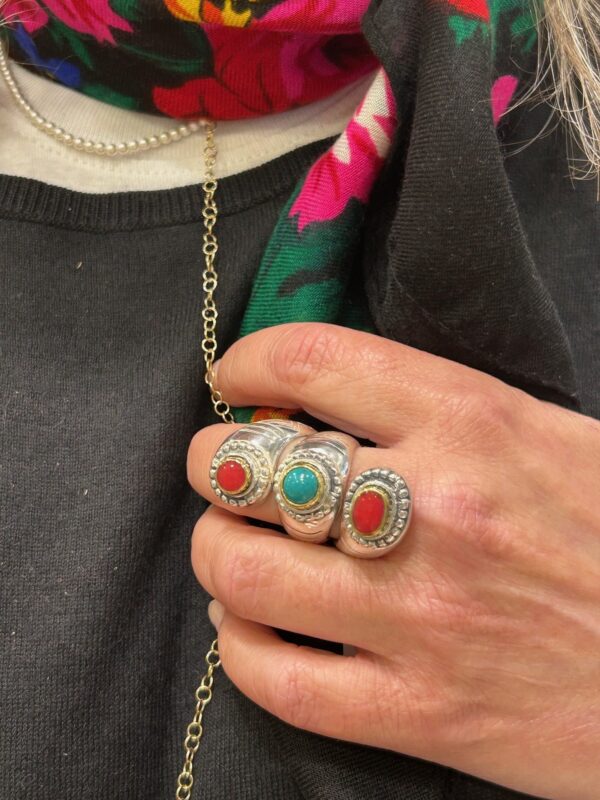 Bague J941 Gorgone / Turquoise – Image 3