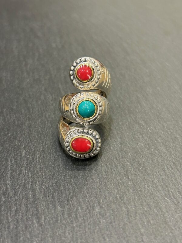 Bague J941 Gorgone / Turquoise