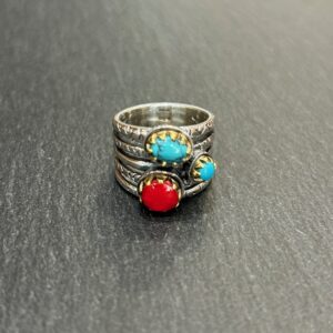 Bague J917 Gorgone / Turquoise