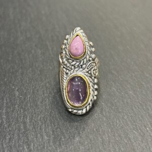 Bague J942 Améthyste / Charoite