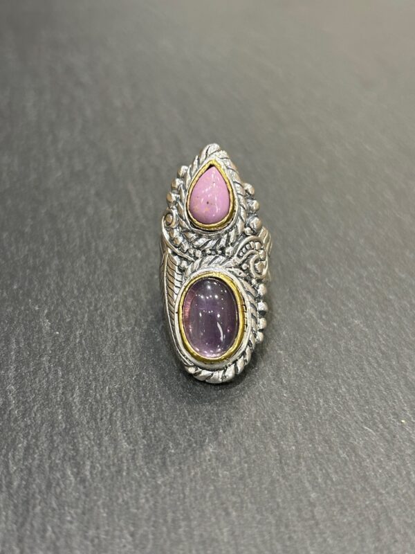 Bague J942 Améthyste / Charoite