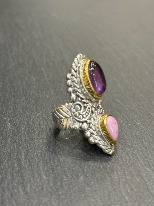 Bague J942 Améthyste / Charoite – Image 4