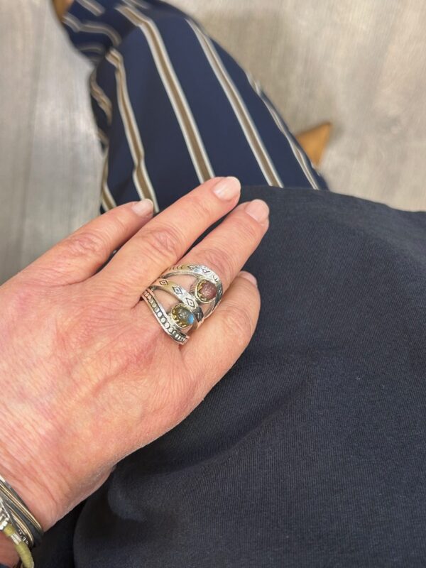 Bague J920 Tourmaline / Labradorite – Image 3