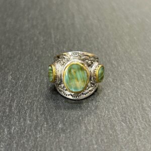 Bague J943 Coquillage vert