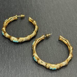 Boucles d'oreilles BAMBOU Turquoise