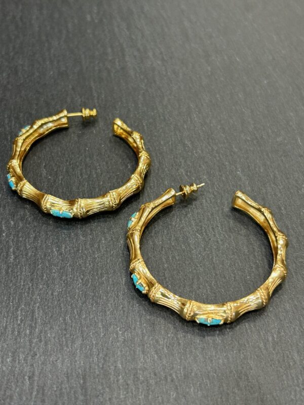 Boucles d'oreilles BAMBOU Turquoise