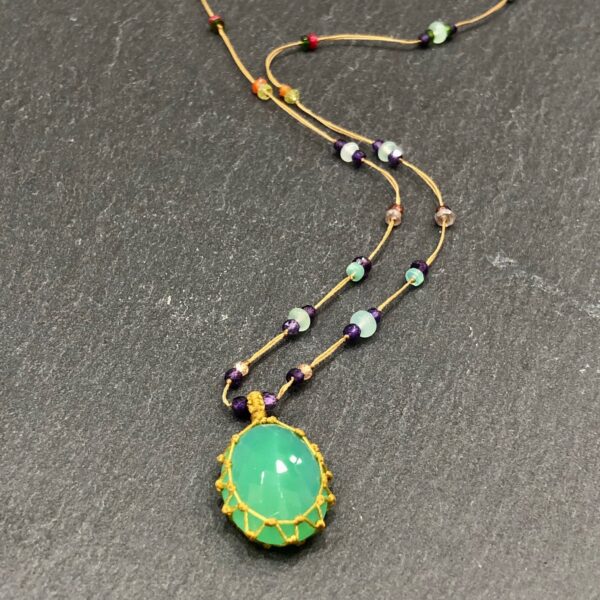 Collier Tibetan Chrysoprase