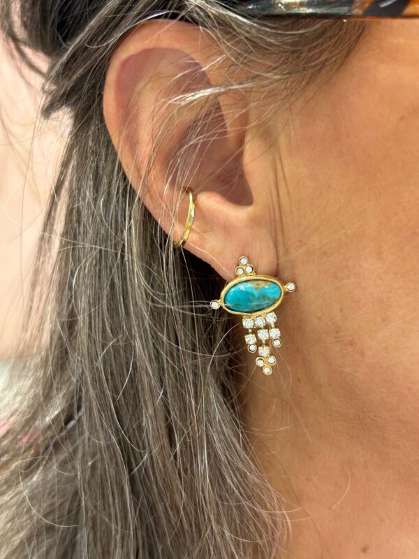 Boucles d'oreilles TIKI Turquoise – Image 3