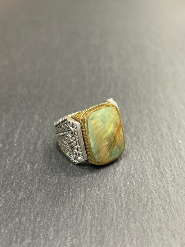 Bague J877 Coquillage Vert
