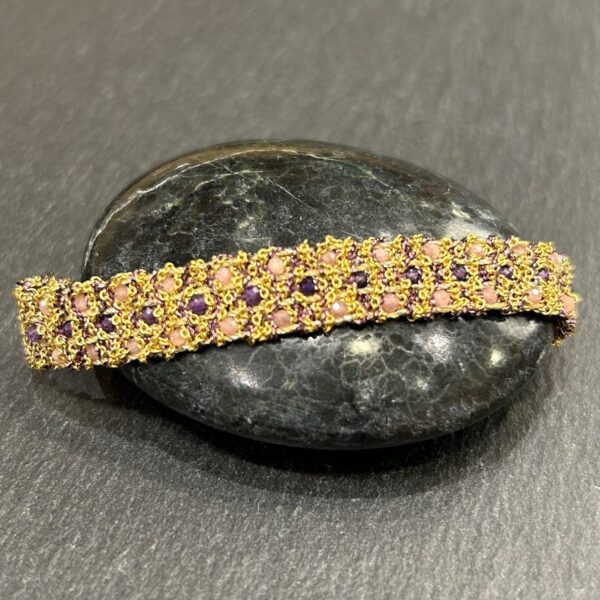 Bracelet STAR Améthyste / Rhodochrosite