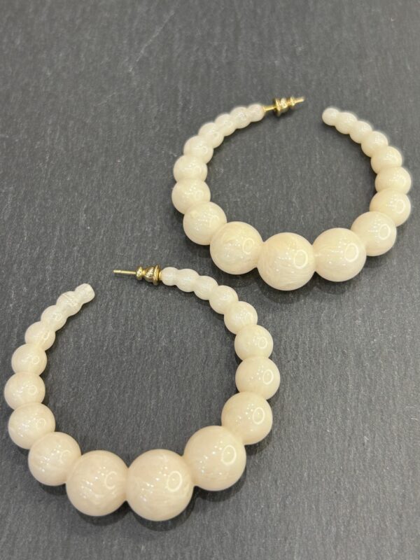 Boucles d'oreilles ANDY ivoire