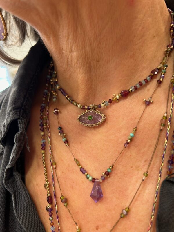 Collier RAINBOW Améthyste Verte – Image 3