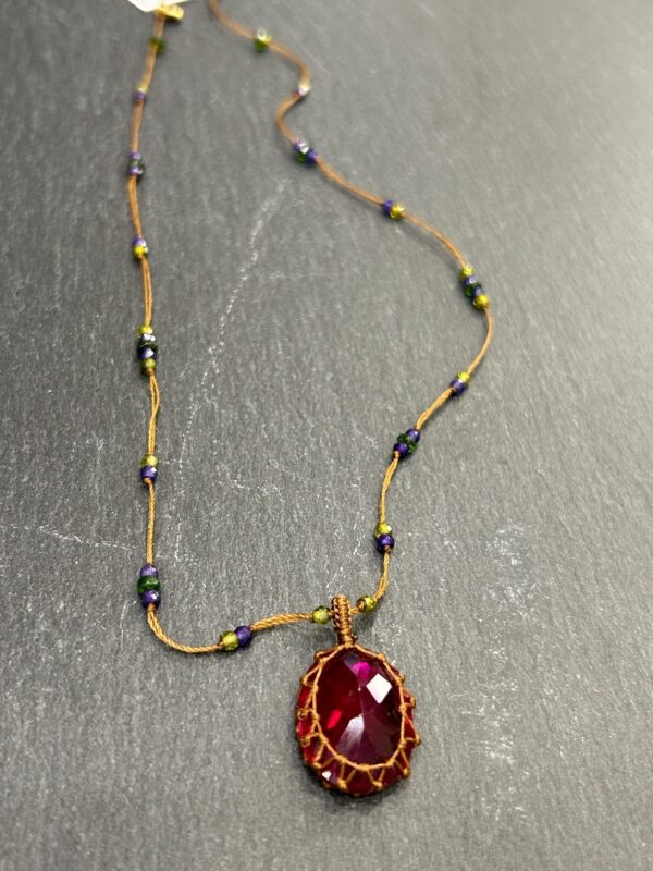Collier Tibetan Indian Pink
