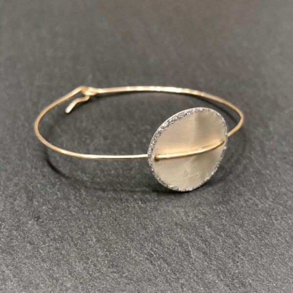 Bracelet jonc Médaille fil