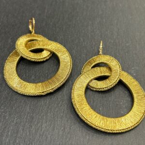 Boucles d'oreilles PLUME dorée