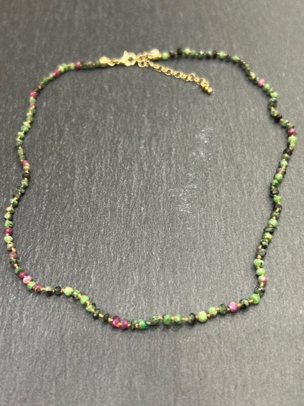 Collier POESIE Rubis zoizite