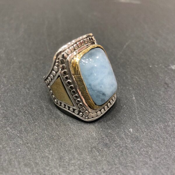 Bague J801 Aigue marine