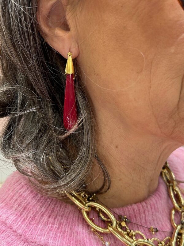 Boucles d'oreilles ECUME Bordeaux – Image 3